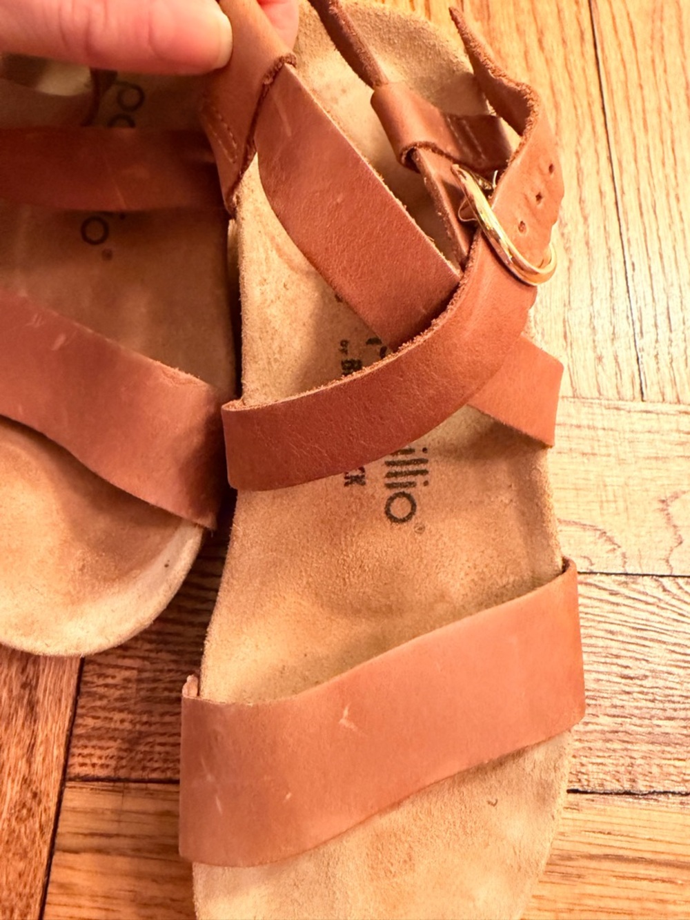 Birkenstock Beautiful Honey Leather Cork Wedge Sandals - Picture 2 of 5